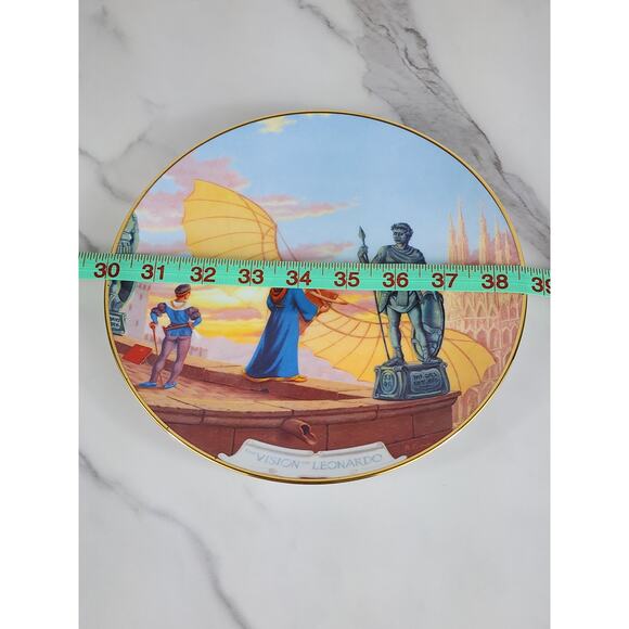 The Vision Of Leonardo Man's Dream Of Flight Year 1982 Plate 8 1/2" Wall Decor - Picture 15 of 15